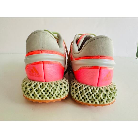 Adidas Men's 4D Runner 1.0 White Signal Coral Green Size 8 Knit Trainers Fashion - Picture 6 of 11
